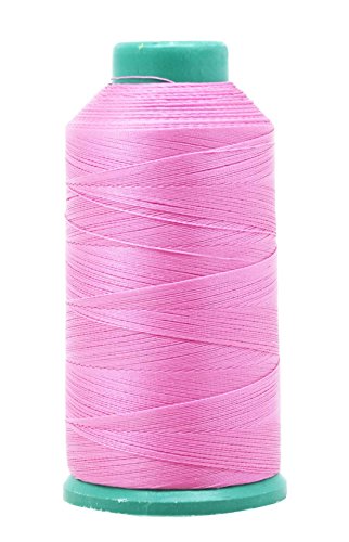 Mandala Crafts Tex 70 Bonded Nylon Thread For Sewing - 1500 Yds T70 Heavy Duty Pink Nylon Thread Size 69 210 D Upholstery Thread For Leather Jeans Weaving #TOP12