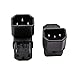 LINGLING ONE C14 to C13 Right Angle IEC Adapter, 10A-16A, 110V-250V, 94-V0 Nylon, Male to Female, 90 Degree AC Power Connector