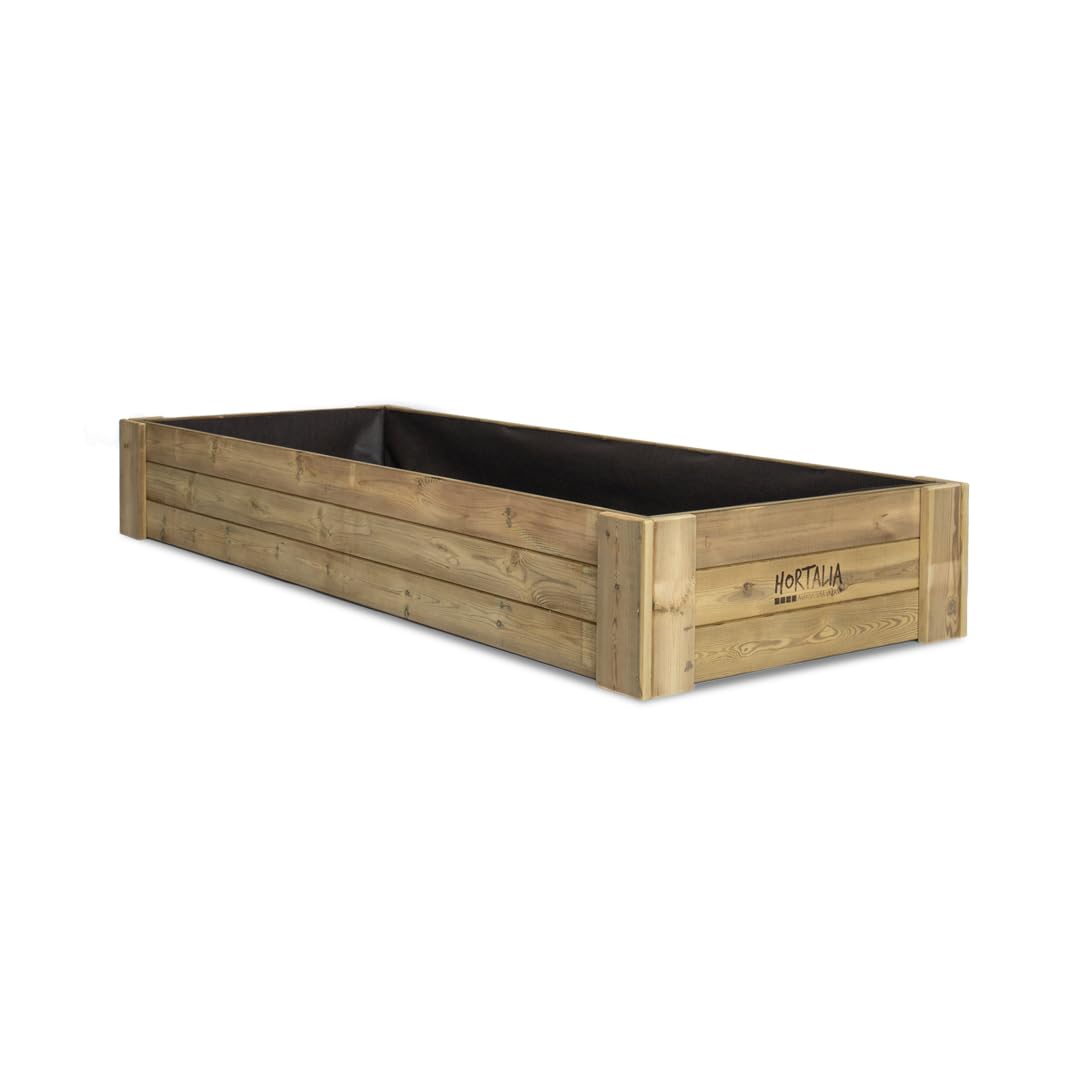 Hortalia Huerto Urbano De Madera en Suelo - Protección Autoclave Nivel IV - Box (XXL30)