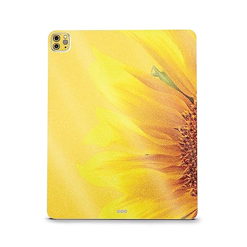 Image of MightySkins Carbon Fiber Skin Compatible with Apple iPad Pro 12.9 inch M2 6th Gen (2022) Full Wrap Kit - Sunflower Yellow | Protective Durable Textured Carbon Fiber Finish | Easy to Apply Made in The USA