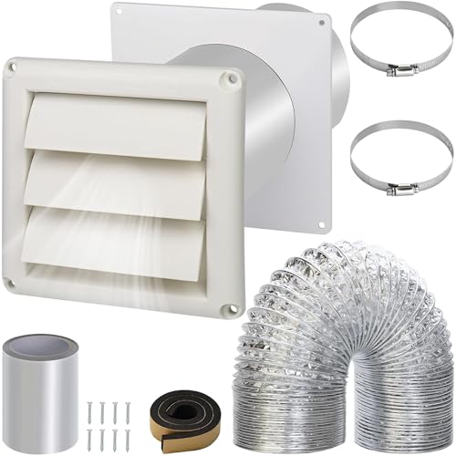 Dryer Vent Kit with Hose,Duct Connector,Dryer Vent Cover Outside Connector Wall Plate Ducting Kit...