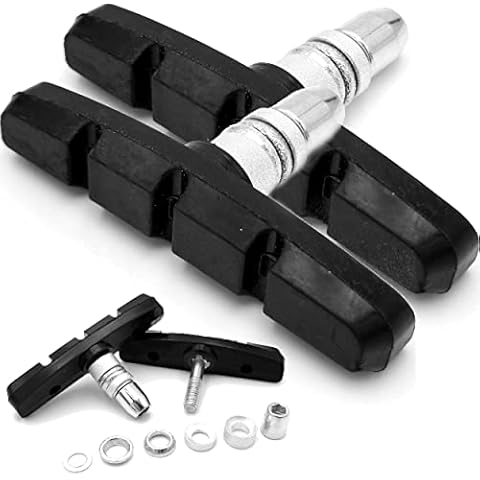 Bremsbeläge Fahrrad Zubehör Set 2 Stück 70mm Bremsklötze Universal V-Brake Bremsbacken Bremse Fahrradbremsen Vorne und Hinten Bremsschuhe Fahrradbremsbelege Cover