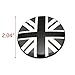 x xotic tech 4X Union Jack UK Flag Style Wheel Center Cap Covers Compatible with Mini Coopers R50 R51 R52 R53 R55 R56 R57 R58 R59 R60 R61 F55 F56, etc (Black/Grey)