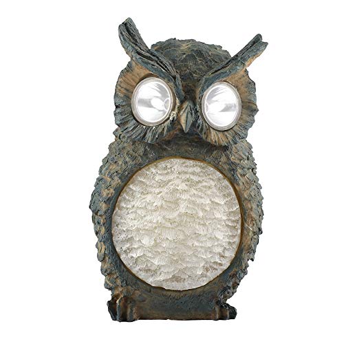 Lumières solaires extérieures de hibou, Ultra Durable Polyresin Imperméable À L'eau Sans fil D'accentuation Extérieure Éclairage Éclairage Solaire Contrôle Contrôle Jardin Paysage Lampe Lampe(# 2)