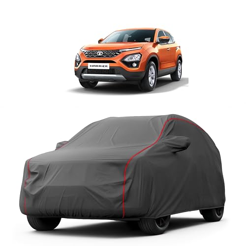 Image of Heavy-Duty Car Cover for Compatible with Tata Harrier (2019 to 2025 All Models) Deluxe Car Protection Cover - Waterproof & UV-Resistant All-Season Exterior Protection