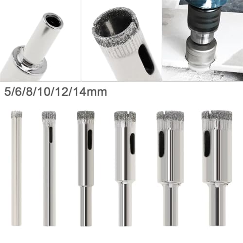 Brocas diamantadas para vidrio de 6 a 25 mm kit miniatura 2