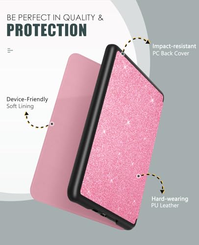 Funda para e-Reader 12ª Gen MoKo Rosa Brillo de 7 Pulgadas 3