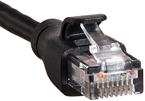 Image of Amazon Basics RJ45 Cat-6 Ethernet Patch Cable, Gold-Plated, 10 feet (3 m), 6 Pack of 24, 144 Count Total, Black