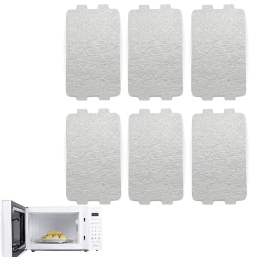 Lot de 6 Plaques Mica 116mm x 64mm – Couvercle de Guide d'Ondes Universel pour Micro-Ondes, Plaque Mica Micro-Onde，Idéal pour la Réparation et le Remplacement dans...