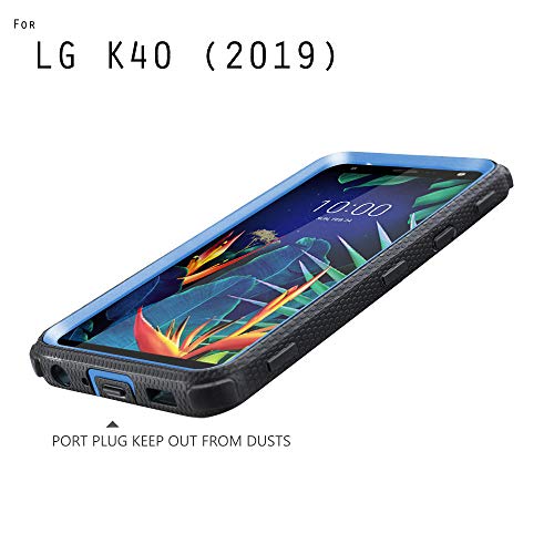 Covrware Aegis Series Case For Lg K40 / Xpression Plus 2 / Harmony 3 / Solo Lte / K12 Plus / X4 2019 Built-In Screen Protector Heavy Duty Full-Body Rugged Holster Armor Case Belt Clip Kickstand, Blue #TOP5