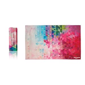 Yoga Design Lab | The Hand Towel | Premium Non Slip | Colorful Eco Printed + Quick Dry + Soft | Hot Yoga, Bikram, Ashtanga, Sport, Barre, Exercise, Travel (Tribeca Sand)