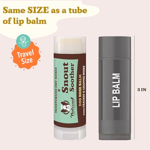 Natural Dog Company Snout Soother Balm – Dog Nose Balm for Dry Cracked Snouts, Moisturizing Winter Nose Care with Coconut Oil & Shea Butter, Lick Safe Dog Snout Balm for All Breeds, 0.15 oz Stick