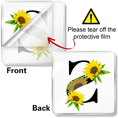 Alphabet Letters S Sunflower Acrylic Desk Decorative Sign,Acrylic Desk Decorative Sign For Women Men Home Bedroom Office Gifts For Women Men Girls Boys Christmas Birthday,Coworker Gifts For Women Men #TOP1