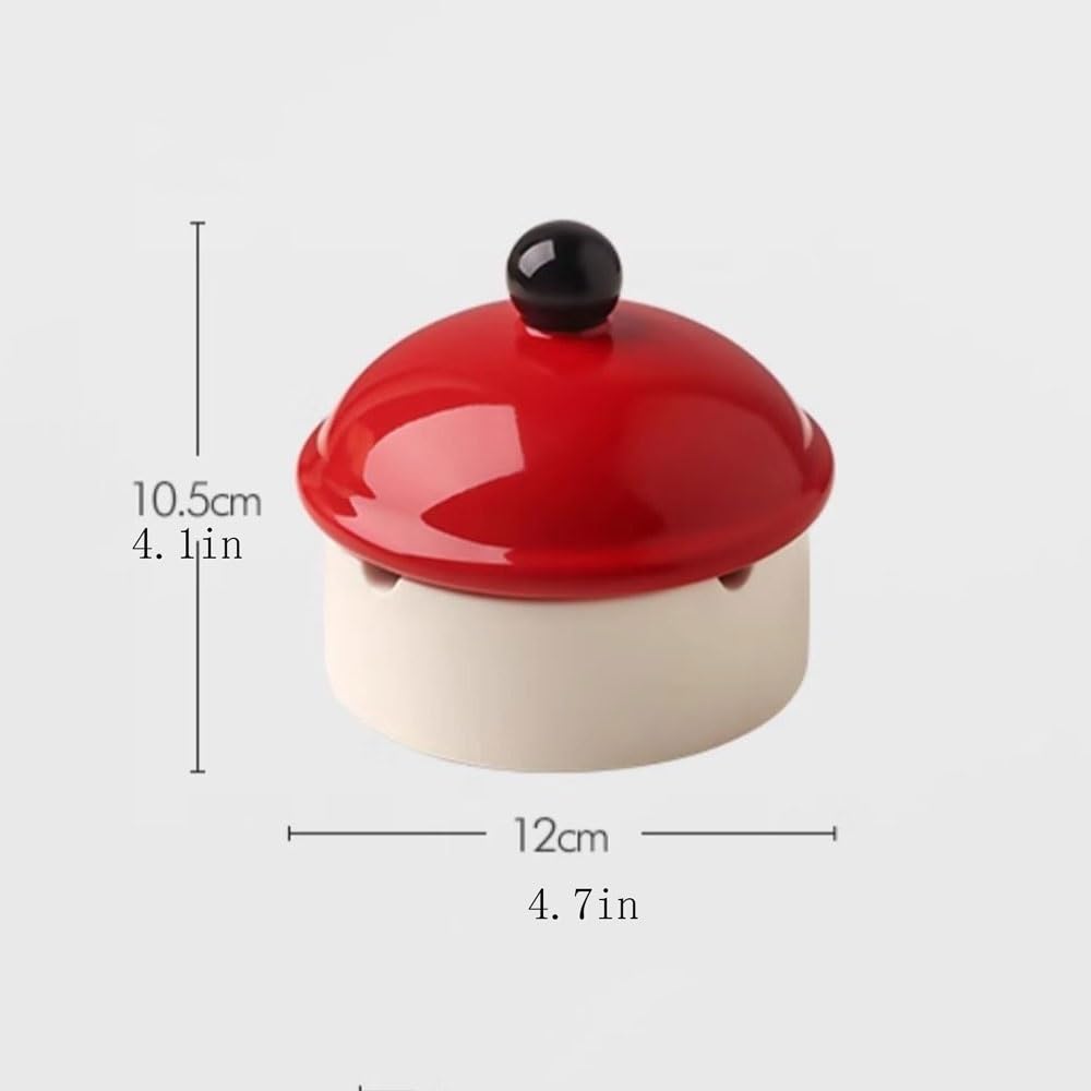 Posacenere per sigarette Posacenere da tavolo in ceramica con coperchio decorativo portatile for interni