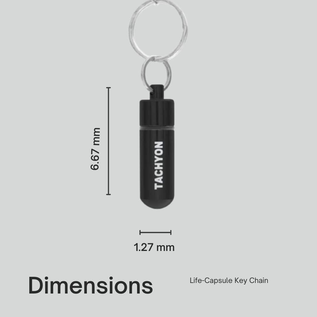 EMF Pocket Protector - Life-Capsule™ Key Ring Protects from EMF and Energizes The System (Black)