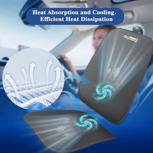 Thermalysis Seat Thermostatic Pads for Car Driving, Seat Cushion & Backrest Pads, Comfort Car Seat Protector, Breathable and not stuffy for Long-term use, Black