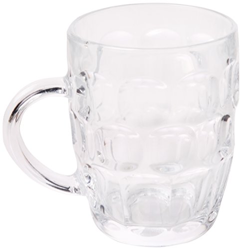 bar@drinkstuff 48112299 Arcoroc Britannia Beer Mug Classic Pint Noppenkrug Glass Hag, 560mL Capacity, Pack of 4