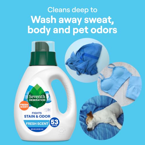 Seventh Generation Laundry Detergent, Fresh Scent, 40 oz | Fights stains & odors with a Fresh Scent made from 100% essential oils & botanical ingredients; 40 oz bottle. - image 3