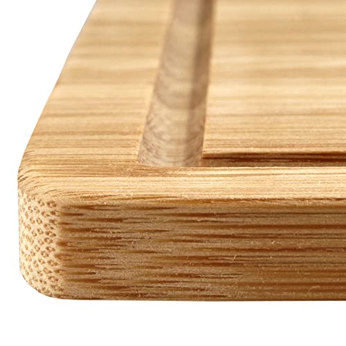 BambooMN Premium Thin Bamboo Cutting Board - 13" x 9" 0.40" - 1 Piece, Natural, 33L x 22.9W cm - Image 3