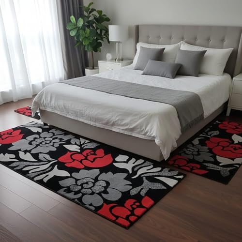 🛏️ TRIS COMPLETO PER LETTO MATRIMONIALE Include 1 tappeto fondo letto da 80x150 cm e 2 tappeti laterali da 60x110 cm, perfettamente coordinati per valorizzare l’area notte. Una soluzione pratica e decorativa per trasformare la camera in modo semplice e veloce.