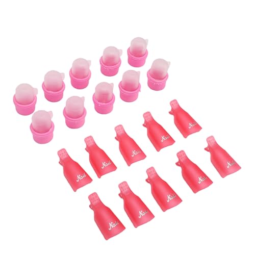 Cosiki Set de 10 Clips Nail Soak Off Estándar y 10 Mini miniatura 2