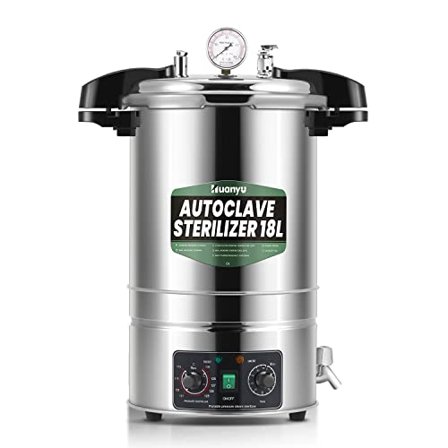 Huanyu 18L Autoclave Sterilizzatore Autoclave a vapore regolabile in temperatura...