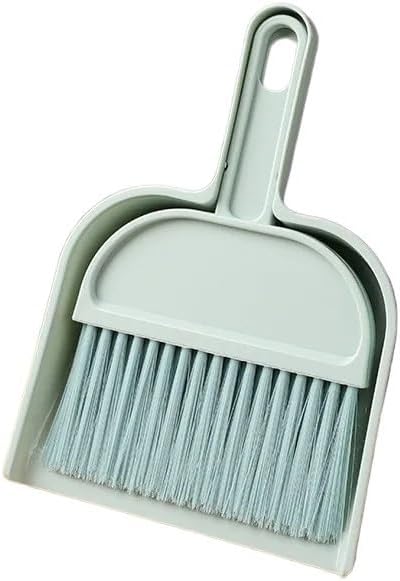 Escoba recogedor Juego de mini Escobas y recogedor de escritorio, mango de madera, cepillo colgante para el Hogar, combinación de plástico,