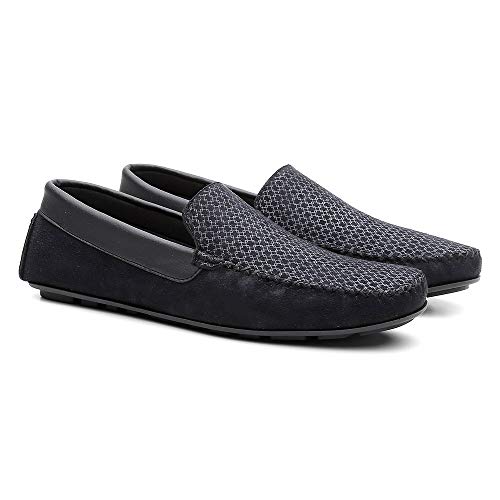 Mocassim Masculino Couro Nobuck Conforto Elegância - Preto/39