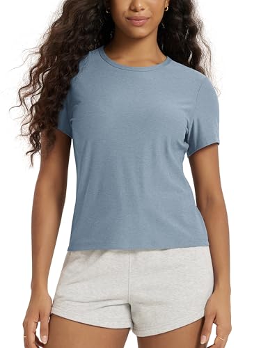 Image of ODODOS Women's Short Sleeve Performance T-Shirts - Ultra Soft odSTRATUM Tech Crew Neck Tee UPF 50+ Essential Top