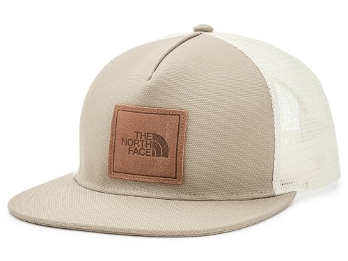 The North Face Unisex Half Dome Trucker Dune Beige/Leather Patch One Size One Size