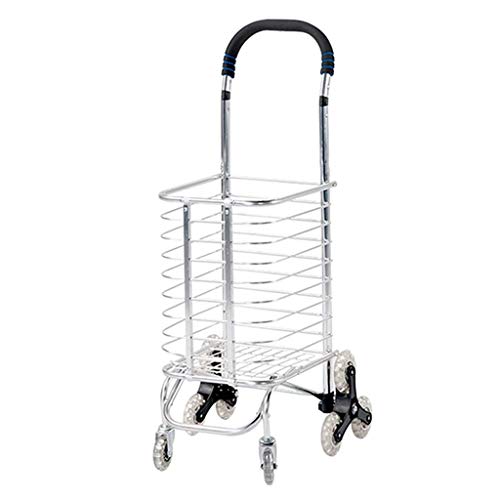 Einkaufstrolley aus Aluminiumlegierung, zusammenklappbar, für Treppensteigen mit 8 Rädern