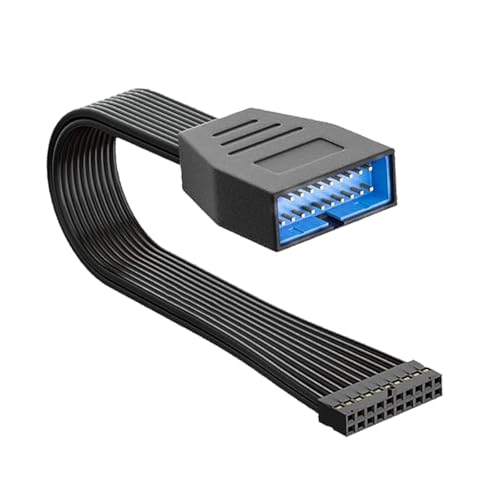 Nicear USB 3.0 Header Extension Cable,Flexible Flat USB 3.0 19/20 Pin Male to Female Internal Extender Adapter for Motherboard(15cm)