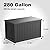 XXL 230 Gallon Large Resin Deck Box, Outdoor Lockable Storage Box for Patio Cushions Storage Furniture, Pool Supplies, Garden Tools, Weatherproof and UV Resistant- Black (230 Gallon)