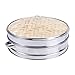 Cabilock 1 Juego de Vaporera de Acero Inoxidable para Alimentos Vaporera de Bambú Vaporera de Cocina con Tapa Cesta para Vaporera de Huevos Rejilla de Vapor para Huevos de Metal para Hogar