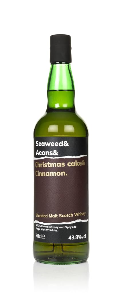 Seaweed and Aeons and Christmas Cake and Cinnamon Whisky, 70cl - 43.8 Percent ABV finest Blended Whisky - 50/50 Blend of Islay and Speyside Single Malt Scotch Whiskies