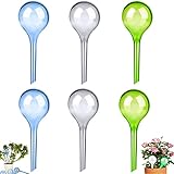 6pcs Pflanzen Bewässerung Kugeln Kleine Pflanzen GießKugeln Topfpflanzen Selbstbewässerung Bewässerungskugeln Pflanzen Kunststoff Wasserspender für Pflanzen Pflanzen Automatisch Bewässern für Gärten