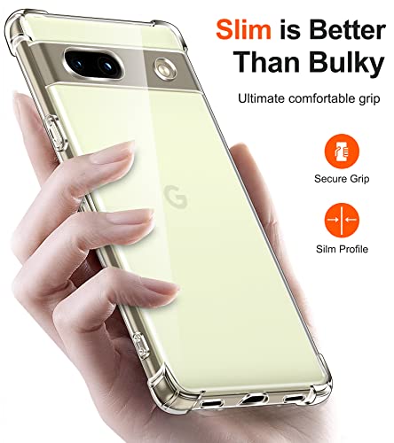 Image of for Back Case Cover Bumper Flexible Silicone Transparent Back Cover for Google Pixel 7A- Transparent