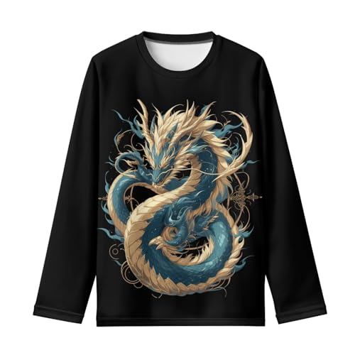 HUIACONG Kids Boys T Shirt for Children Long Sleeve Sweatshirt