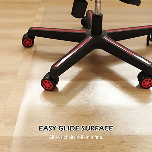 Sallous Chair Mat For Hard Floor, 75" X 60" Vinyl Office Chair Mat For Hard Surface, Multi-Purpose Floor Protector Desk Mat For Home Office (Clear) #TOP3