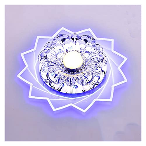 Éclairage coloré bleu plafonnier cristal LED style moderne