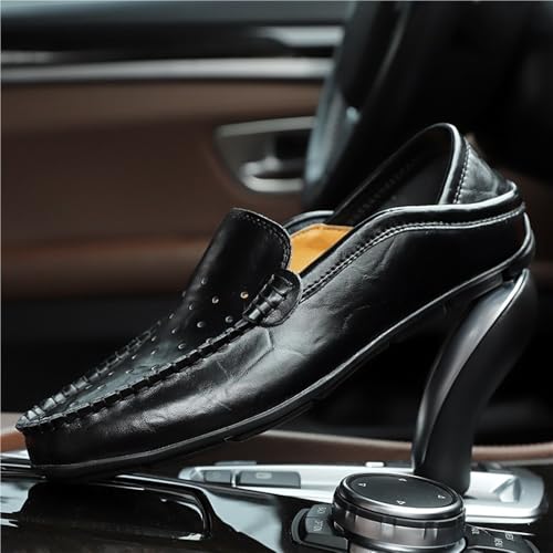 Mens Loafers Shoe Moccasins Breathable Simple Leather Comfortable Anti-Slip Slip Resistant Prom Slip-ons3