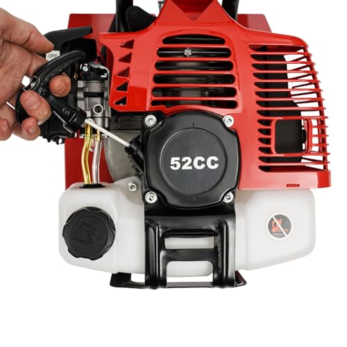 RocoReny 52CC 2-Stroke Tiller Cultivator,1900kw Rototiller Gas Powered Lightweight Garden Tiller Cultivator for Farm Plant & Lawn Digging, Weed Removal & Soil Cultivation 0.95L