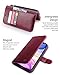 OCASE Compatible with iPhone 11 Wallet Case with Card Holder, PU Leather Flip Case with Kickstand and Magnetic Closure, TPU Shockproof Interior Protective Cover 6.1 Inch 2019 (Burgundy)