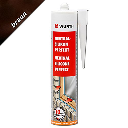 Preisvergleich Produktbild Würth Silikon Braun Neutral-Perfekt 310ml Kartusche Fensterverglasung