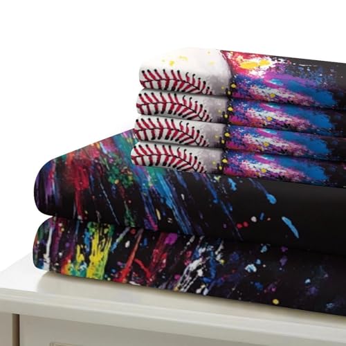 Housses de couette baseball 140x200 microfibre