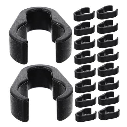 WOONEKY 50Pcs Mic Cable Clips Plastic Microphone Stand Cable Clamps for Headset Cord Organization Tool Installation Lightweight and Essential Microphone Accessories