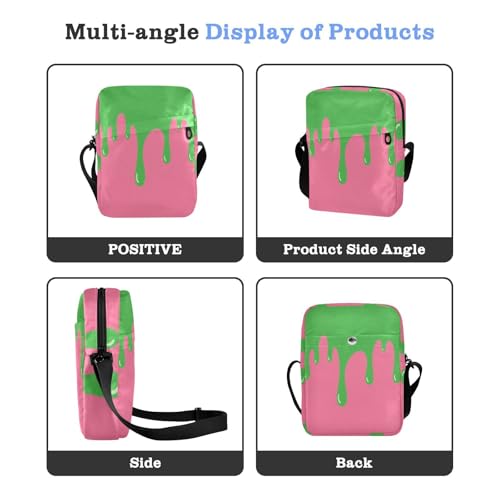 Graffiti Art Peach Green cute messenger bag Crossbody Bags For Women Small Womens Fashion Purses Adjustable Strap for business School4