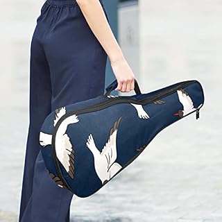 Housse pour ukulélé avec motif oiseau blanc sur fond bleu marine 10 mm d’épaisseur rembourrage éponge 53,3 cm sac de… - Les Beatles, Paul McCartney, John Lennon, RIngo Starr, George Harrison Housse pour ukulélé avec motif oiseau blanc sur fond bleu marine 10 mm d'épaisseur rembourrage éponge 53,3 cm sac de… – Image 6
