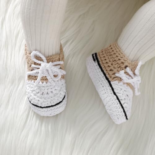 mimixiong Baby Booties Crochet Hand Knitting Shoes for Infant Sneakerheads Soft Booties for Newborn Boys and Girls Gift2