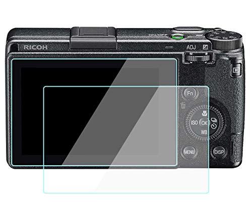 Komet - Pellicola protettiva in vetro temperato compatibile con Ricoh GR III, anti-bolle, antigraffio e anti-dita, per fotocamera digitale Ricoh griii APS-C Wi-Fi (confezione da 2)
